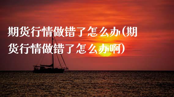 期货行情做错了怎么办(期货行情做错了怎么办啊)_https://www.gzshoujun.com_期货行情_第1张