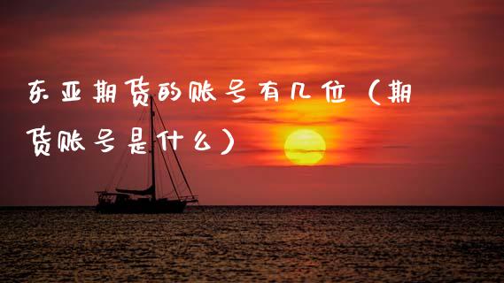 东亚期货的账号有几位（期货账号是什么）_https://www.gzshoujun.com_农产品期货_第1张