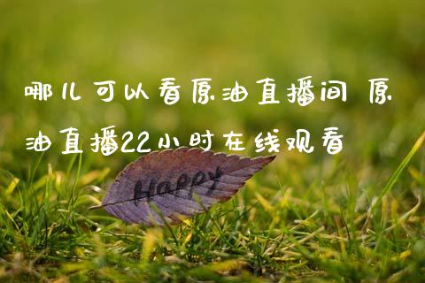 哪儿可以看原油直播间 原油直播22小时在线观看_https://www.gzshoujun.com_期货直播_第1张