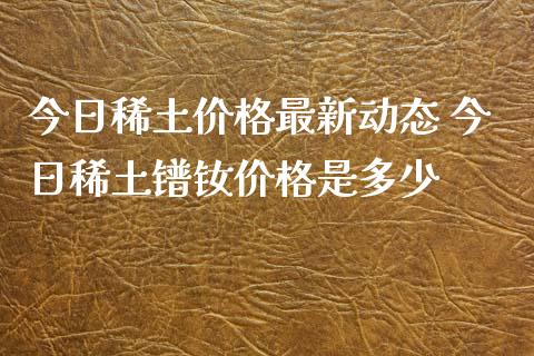 今日**价格最新动态 今日**镨钕价格是多少_https://www.gzshoujun.com_期货交易所_第1张