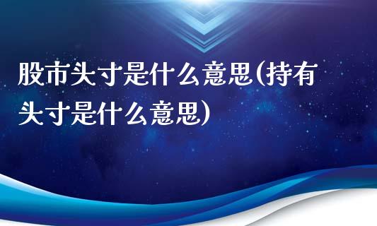 股市头寸是什么意思(持有头寸是什么意思)_https://www.gzshoujun.com_期货入门_第1张