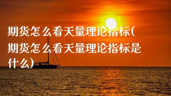 期货怎么看天量理论指标(期货怎么看天量理论指标是什么)_https://www.gzshoujun.com_农产品期货_第1张