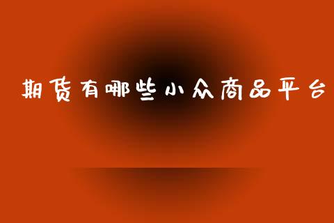 期货有哪些小众商品平台_https://www.gzshoujun.com_期货交易所_第1张